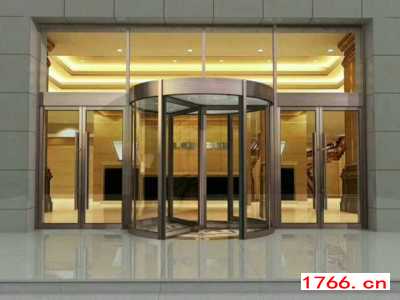 鄭州三翼旋轉門，玫瑰金三翼旋轉門圖1