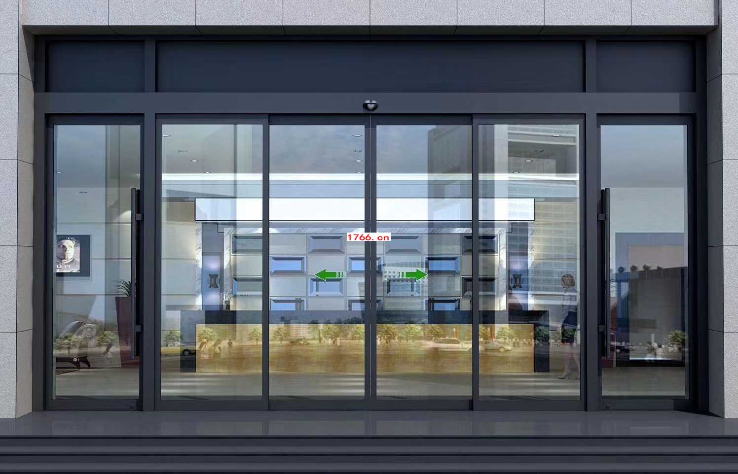 磨砂灰自動(dòng)感應(yīng)門