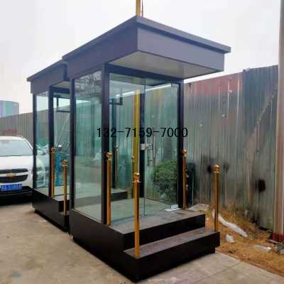 河南鄭州不銹鋼崗?fù)不銹鋼玻璃崗?fù)不銹鋼門衛(wèi)室_圖3