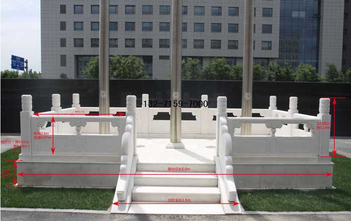 鄭州電動旗桿漢白玉旗臺