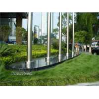 酒店不銹鋼錐形旗桿+酒店旗臺