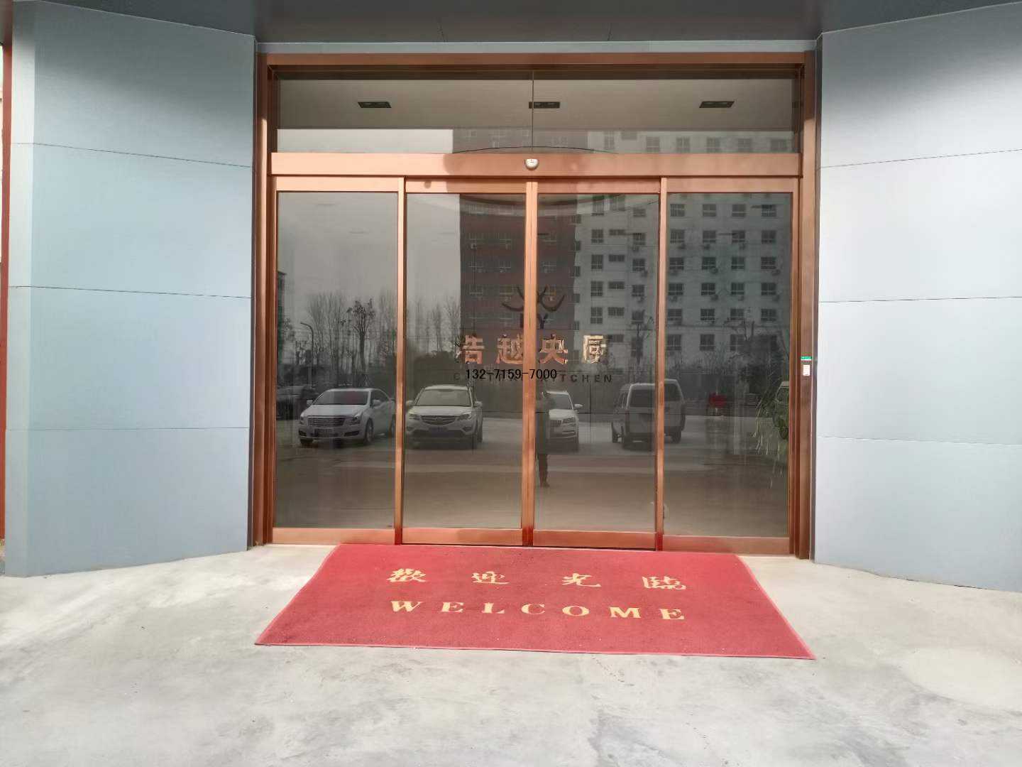 鄭州玫瑰金自動(dòng)門安裝