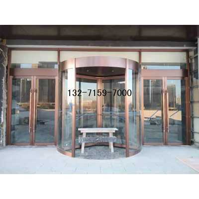 鄭州玫瑰金旋轉(zhuǎn)門圖1