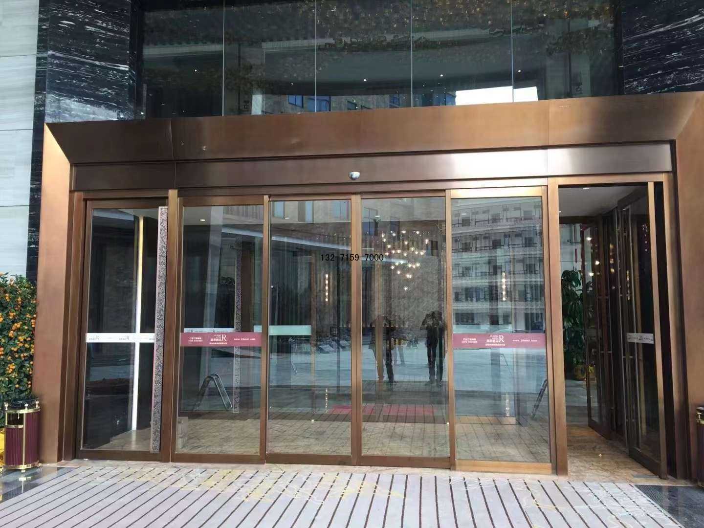 不銹鋼玫瑰金自動(dòng)感應(yīng)門