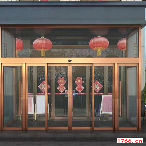 鄭州不銹鋼玫瑰金自動(dòng)感應(yīng)門