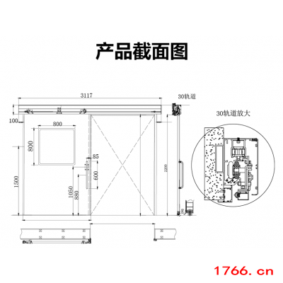 醫(yī)用磁懸浮氣密自動(dòng)門(mén)圖2