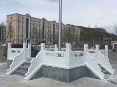 漢白玉旗桿臺_漢白玉旗臺圖片