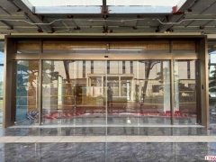 不銹鋼玫瑰金鋼化玻璃自動門