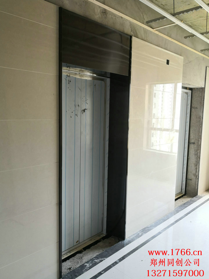 鄭州不銹鋼黑鈦金電梯門套安裝廠家