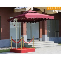 鄭州保安崗?fù)?鄭州站崗臺(tái)遮陽傘 戶外小區(qū)物業(yè)形象站臺(tái)傘,鄭州羅馬太陽傘圖2