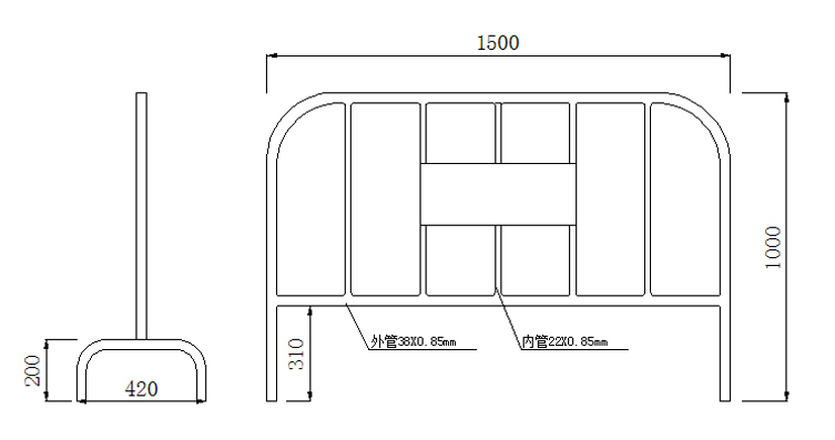 鄭州現(xiàn)貨不銹鋼護(hù)欄尺寸